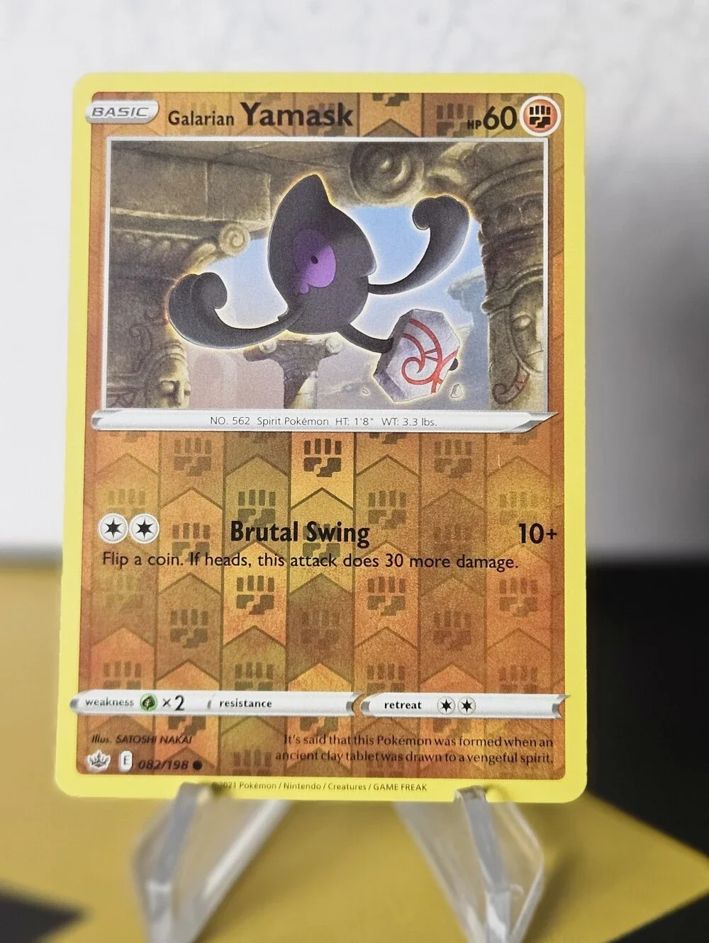 Galarian Yamask 082/198 Pokemon TCG Reverse Holo Rare